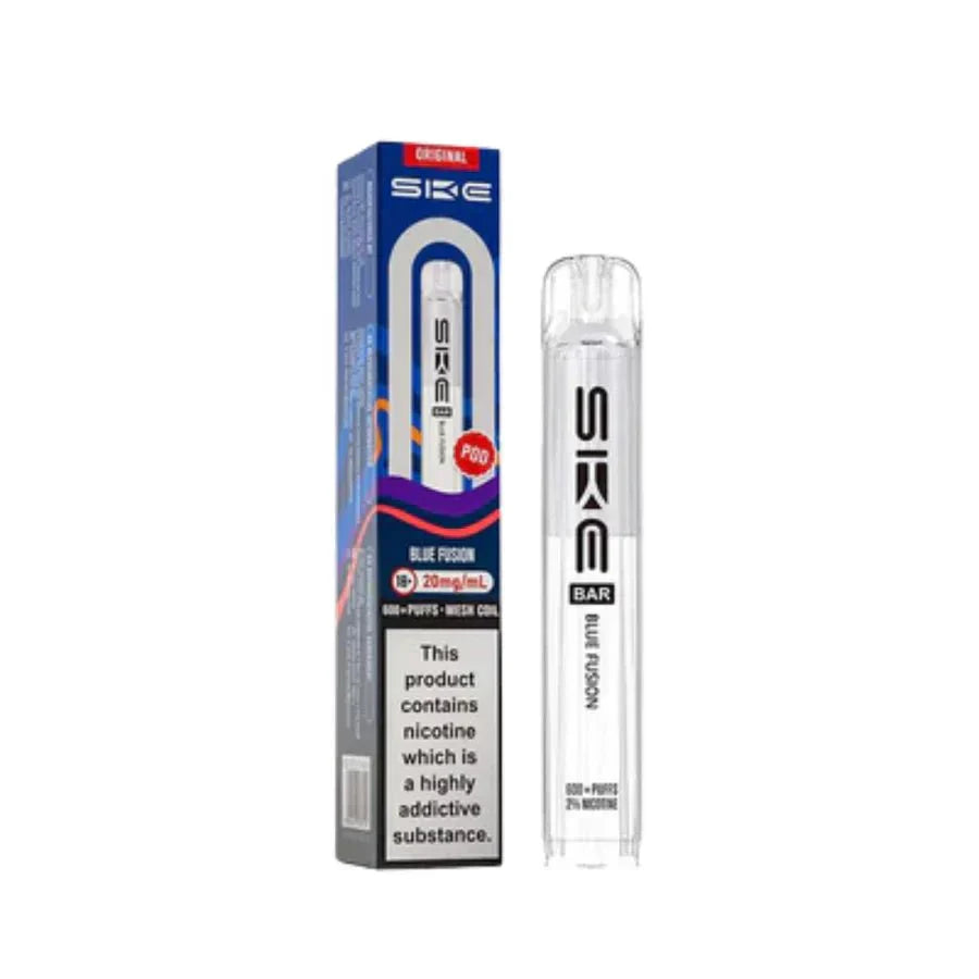 SKE Bar 600 Prefilled Pod box of 10 in Blue Fusion at UK Vaper Wholesale