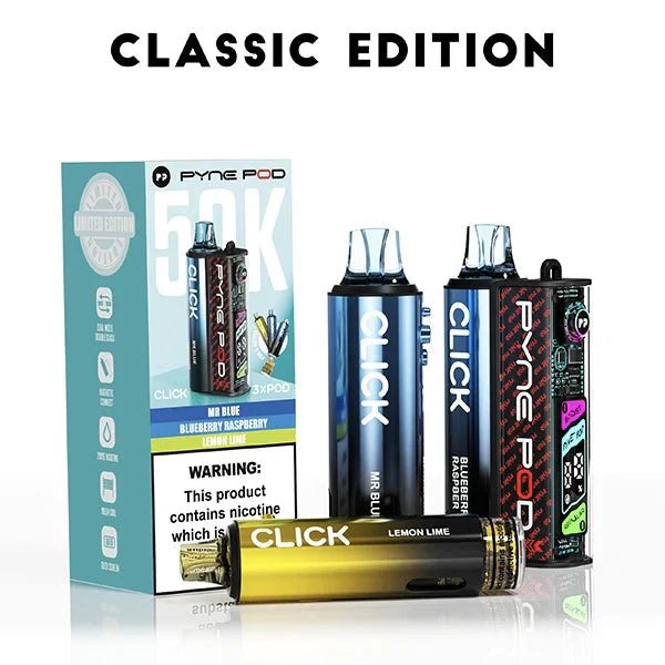 Pyne Pod Click 50k Prefilled Pod Vape Kit Box of 5 - Classic Edition at UK Vaper Wholesale